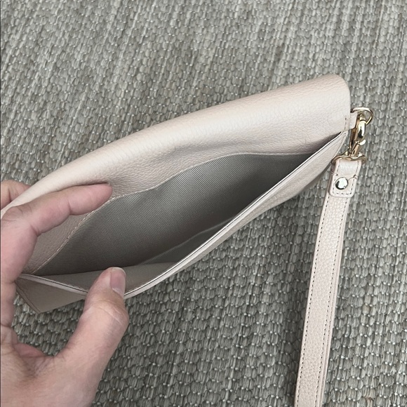 Nordstrom Pale Pink Nude 100% Leather Wristlet - Picture 7 of 10
